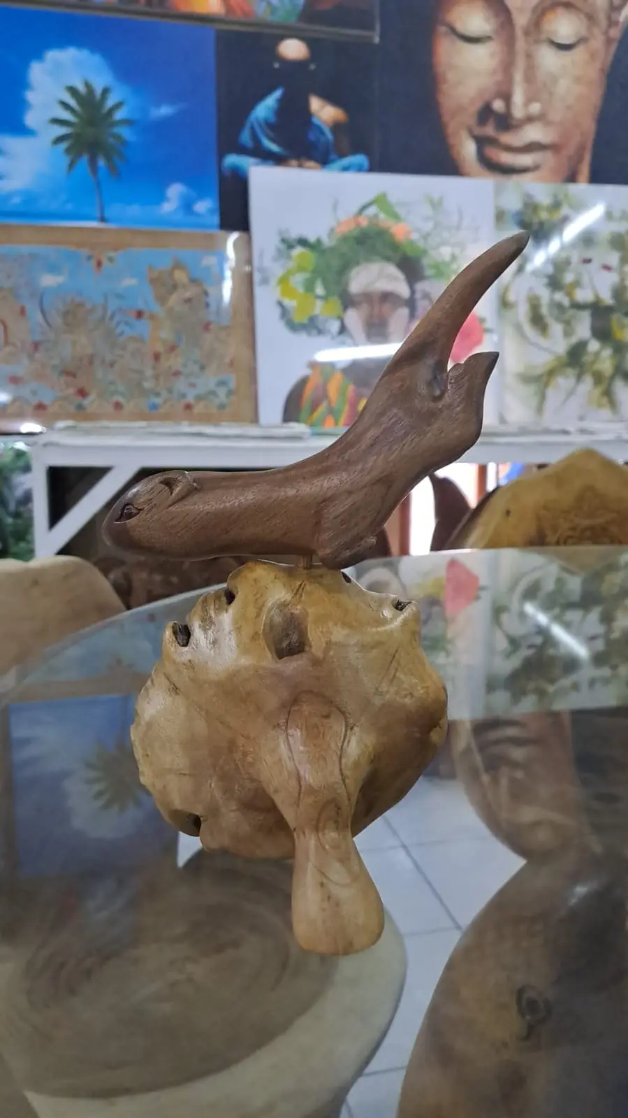 Custom Parasite Wood Carving