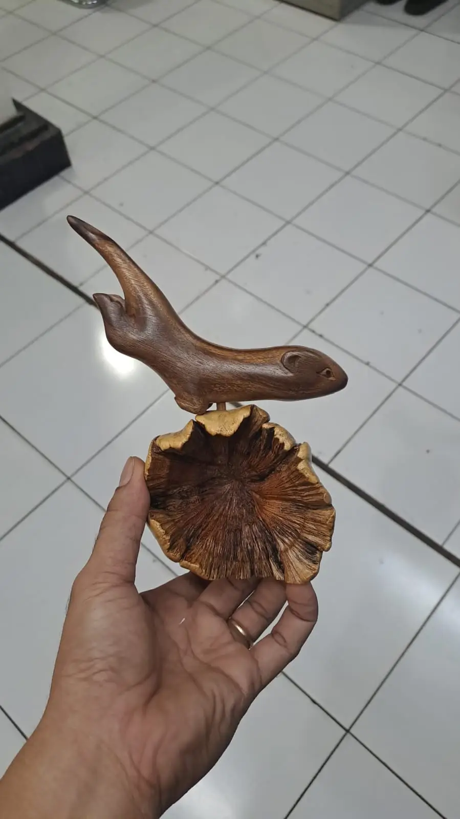Custom Parasite Wood Carving
