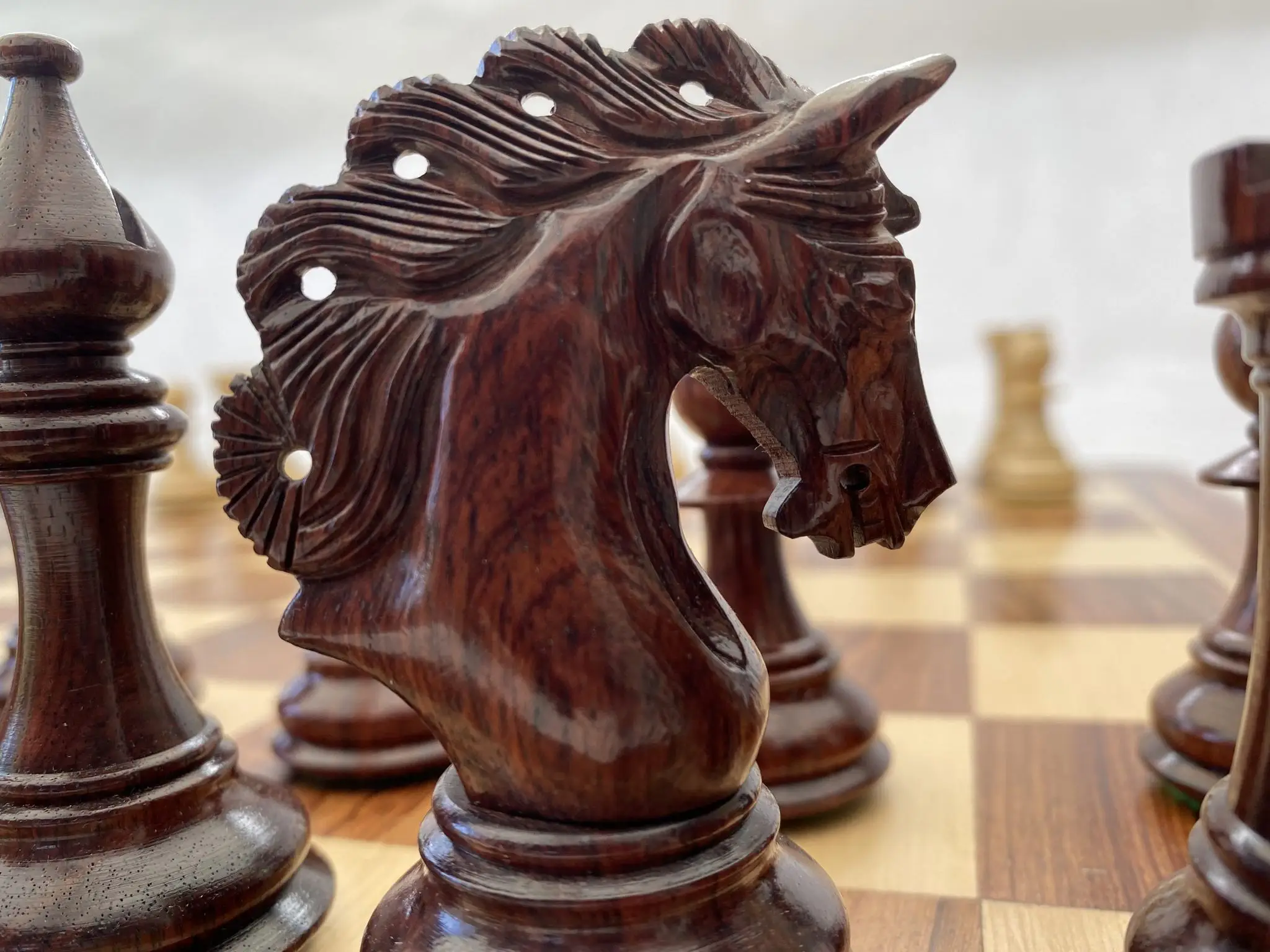 Custom Horse Pawn Wood Sculpture