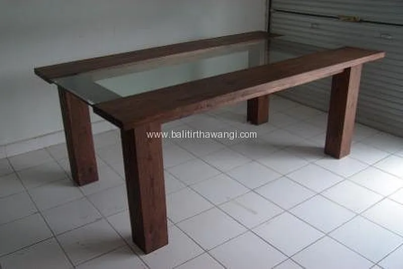 Table - glass Teak Wood Handycraft