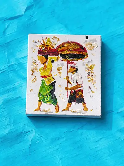 Traditional Bali (Melasti) Painting Balinese Paintings