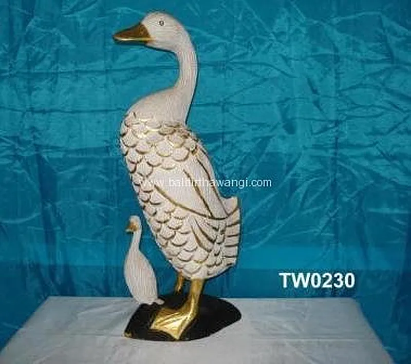 Duck Baby color Animal Wood Carvings