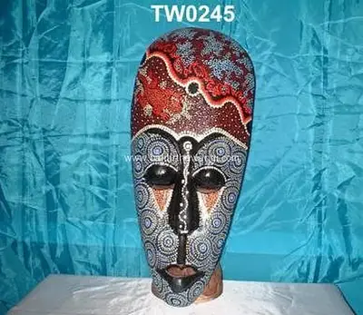 Antic Mask color Balinese Wooden Masks