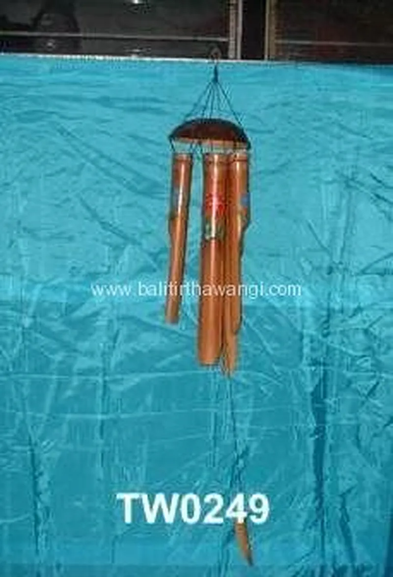 Bamboo Wind Chime - Coconut with color