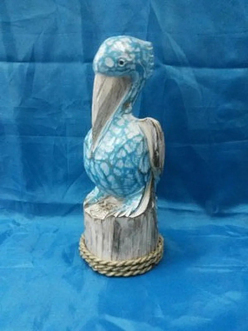 Pelican Bird Color Animal Wood Carvings