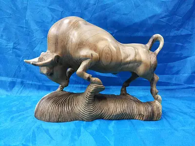 Bull Animal Wood Carvings
