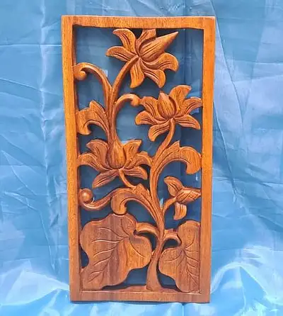 Lotus Panel Balinese Wall Panel Carvings