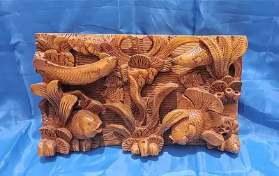 Fish (Aquarium) Panel Balinese Wall Panel Carvings