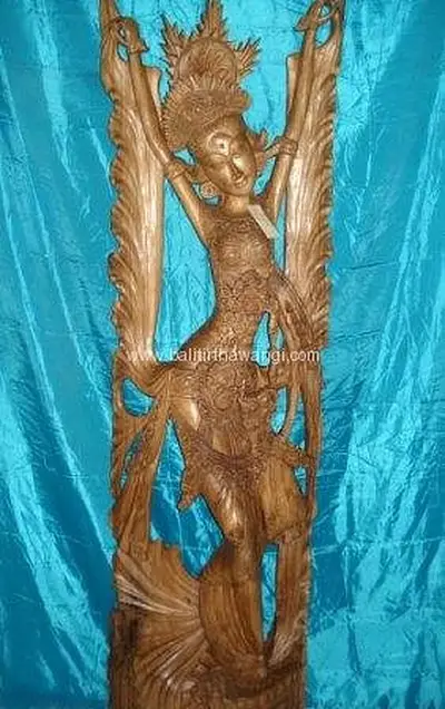 Joged Dancing Human Figure Wood Carvings