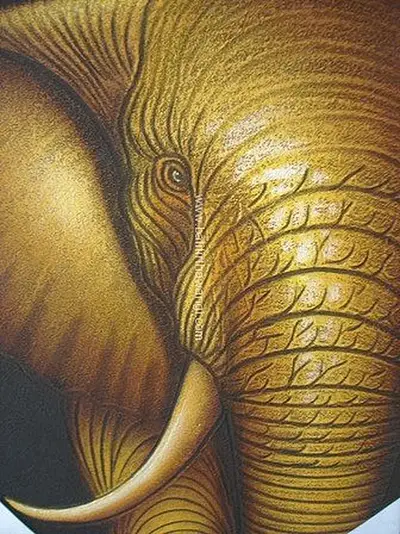 Elephant Head - Half Balinese Paintings