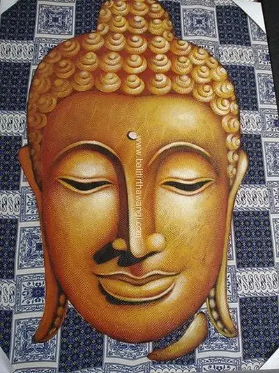 Batik Budha Head Balinese Paintings
