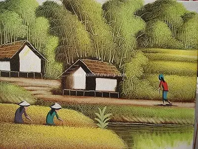 Rice Field Balinese Paintings