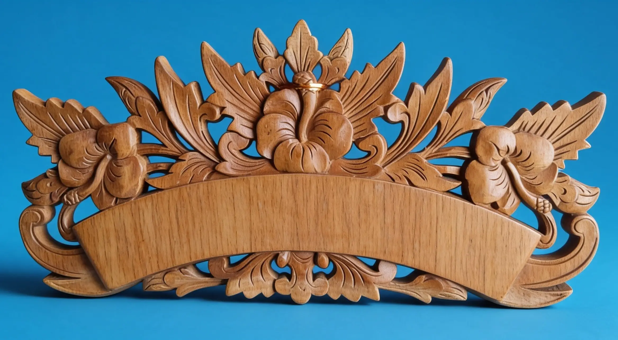 Custom Balinese Pucuk Wooden Name Sign Balinese Wall Panel Carvings